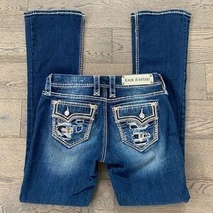 Rock Revival Betty Distressed Mid Rise Bootcut Jeans